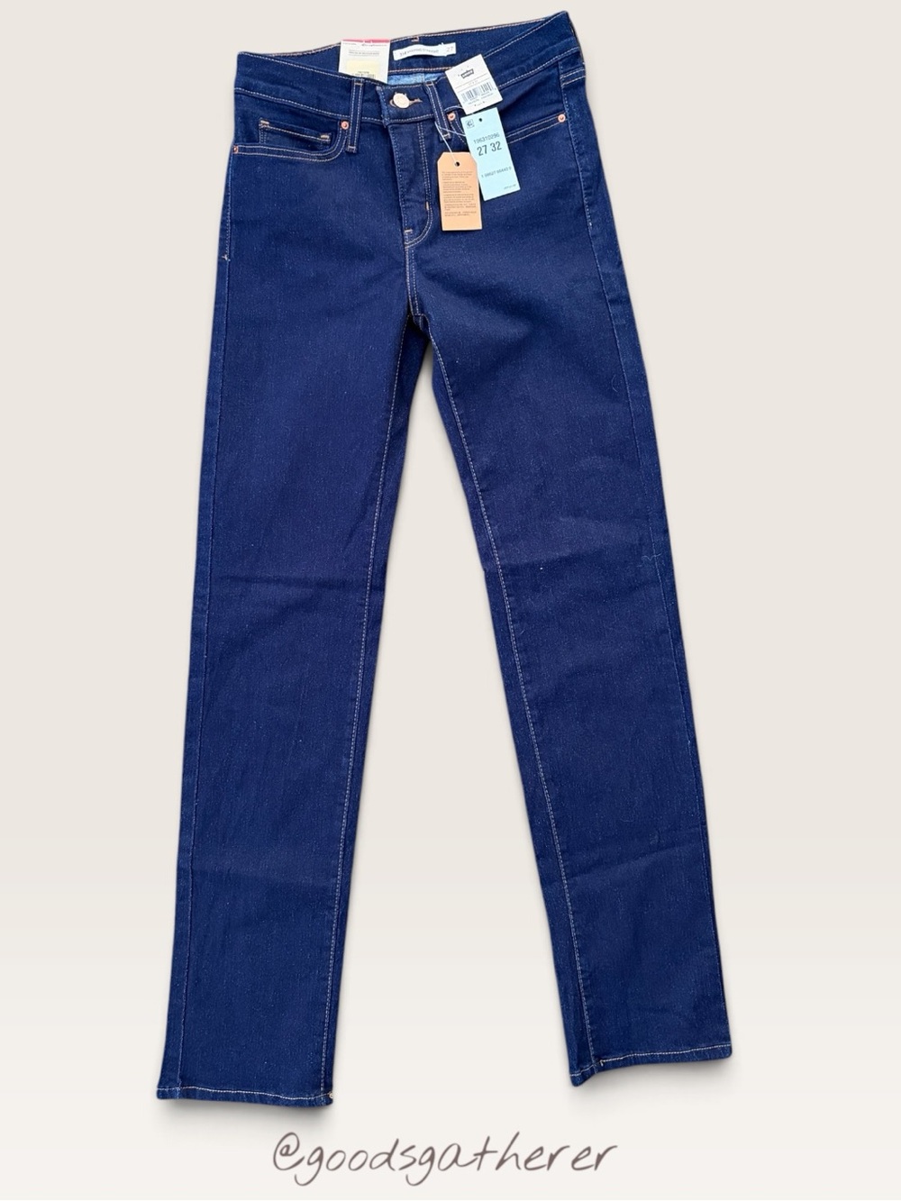 NWT Levi’s 314 Shaping Straight Jeans 27x32 Dark Wash Mid Rise Stellar Stretch